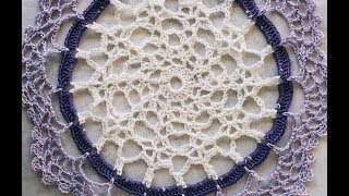 How to Crochet BIG Pretty Mandala Doily 30” [upl. by Llywellyn]