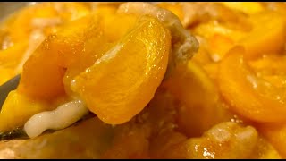 EASY Peach Cobbler Recipe Canned Peaches [upl. by Heath]