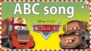 ABC Song with Disney Cars Cartoon  Children amp Baby Music Alphabet Animation [upl. by Ymrots]