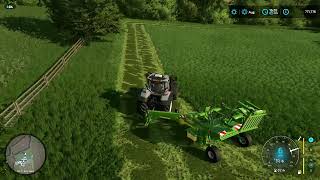 FS22  GRASSLANDS 22 7  MOWING SILAGE  VALTRA POWER [upl. by Adelheid]