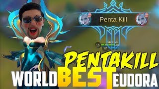 WORLD BEST EUDORA PENTAKILL  DONT TAKE DAVES BLUE  Mobile Legends [upl. by Negyam]