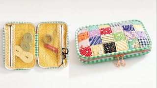 Double Pocket Folder  Zippered Pouch  Sewing Organizer [upl. by Yelroc]