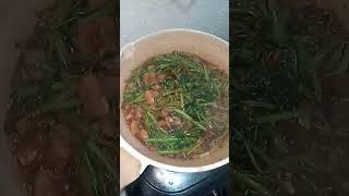 How to Cook adobong sitaw with kangkong😋 cooking ofw food yummy [upl. by Amir]