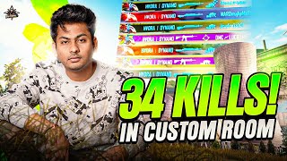 34 KILLS IN SPECIAL CUSTOM ROOM  BATTLEGROUNDS MOBILE INDIA WITH DYNAMO GAMING [upl. by Rafiq]