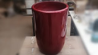 COMO PINTAR VASO DE CIMENTO LAQUEADO DE VERMELHOVASO VIETNAMITA [upl. by Aed]