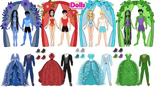 MY 5 FAVORITE PAPER DOLLS WEDDINGS COMPILATION [upl. by Black]