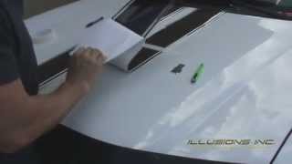 How To Install Vinyl Graphics Racing Stripes Installation by Illusions GFX Tampa FL [upl. by Aradnahc]