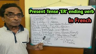 Conjugation of ER  verbs in French  present tense  Learn French easily [upl. by Klecka]