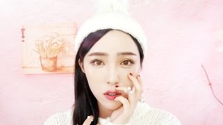 【Christmas Makeup 圣诞妆】韩系清新卧蚕妆容 Romantic Korean Makeup 仇仇qiuqiu [upl. by Turtle388]