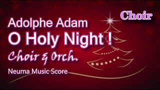 O Holy Night C for Choir and Orchestra  Adolphe Adam  Christmas  Karaoke [upl. by Salinas]