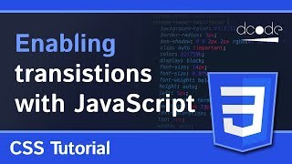 CSS  Trigger transitions with Javascript [upl. by Nairde]
