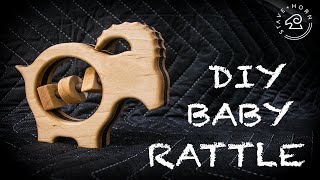 How to Make a Wooden Rattle Toy for a Baby Safe and Simple Woodworking DIY Project Tutorial [upl. by Atiuqa]