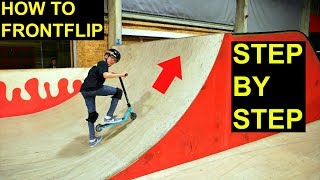 EASIEST WAY TO LEARN FRONTFLIP ON SCOOTER [upl. by Calysta]