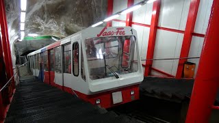 115SSB Standseilbahn Metro Alpin Felskinn  Mittelallalin CH [upl. by Anaila]