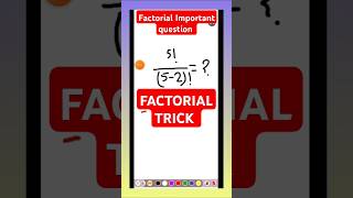 Factorial Important concept Important question Competitive examsmathshortcut factorials viral [upl. by Akem]