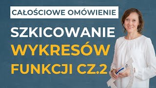 Szkicowanie wykresów funkcji cz2 CAŁOŚCIOWE OMÓWIENIE [upl. by Amahcen]