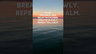 PAUSE Unclench jaw Relax shoulders Breathe slowly Repeat till calm Jim Donovan [upl. by Coumas]