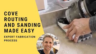 Solid Surface Cove Countertop Routing and Sanding  Expert Fabrication Process [upl. by Hamlet]