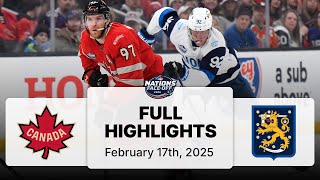 Canada vs Finland  4 Nations FaceOff Highlights  February 17 2025 [upl. by Bridgette]