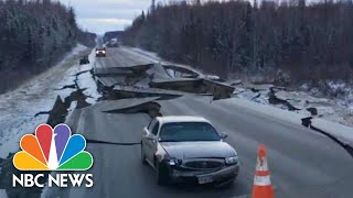 Witnesses Capture Violent Alaska Earthquake And Aftermath  NBC News [upl. by Wardlaw386]