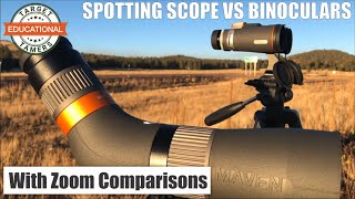 Spotting Scope VS Binoculars Which is Best for Hunting Birding Target Range Events amp More PICS [upl. by Norris]