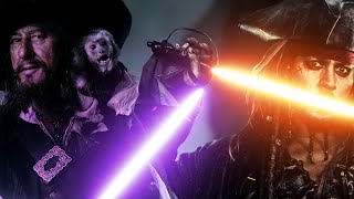 Pirates of the Caribbean with Lightsabers  Jack Sparrow VS Barbossa [upl. by Pulchia287]