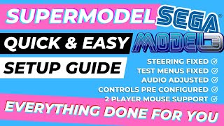 Sega Model 3  Supermodel Emulator amp UI Updated PC Setup Tutorial with PreConfigured Controls [upl. by Sairahcaz]