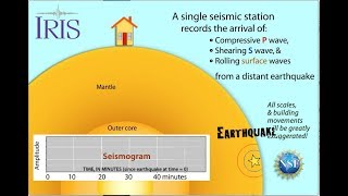 Earthquake Sends Seismic Waves to one station educational [upl. by Kcirdahs]