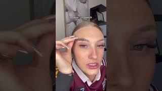 One V Salon  Brow Soap at home laminated eyebrows viral vegan makeup browsonfleek [upl. by Allina]