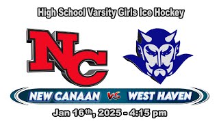 New Canaan vs West Haven  Girls Ice Hockey [upl. by Amisoc574]