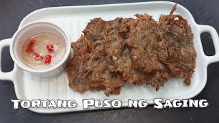 Tortang Puso ng Saging  Banana Blossom Recipe [upl. by Ayidan]