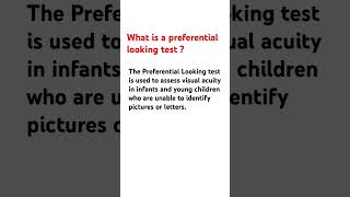 Preferential Looking test is used to assess visual acuity in infants and young children [upl. by Noxaj]