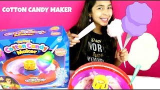 The Real Cotton Candy Maker Review CraZArt Cotton Candy DIY B2cutecupcakes [upl. by Euqinomahs]