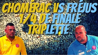 14 de Finale Triplette Chomérac vs Fréjus Trophée des Villes 2022  Pétanque [upl. by Eissat]