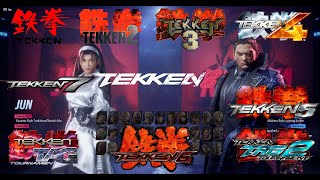 Tekken 8 Character Select With All Tekken Themes [upl. by Nodla]