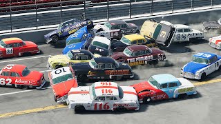 Classic NASCAR Crashes 7  BeamNG Drive [upl. by Grissel]