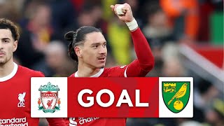 GOAL  Darwin Nunez  Liverpool 21 Norwich City  Fourth Round  Emirates FA Cup 202324 [upl. by Colman]