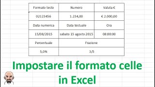 Impostare il formato celle in Excel [upl. by Ecineg532]