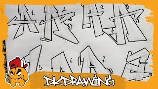 Graffiti Alphabet Letter A  8 Styles Rate 18 [upl. by Carleen]