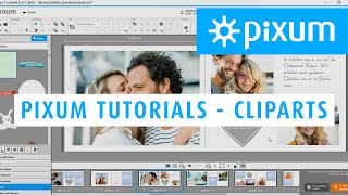 Cliparts ins Fotobuch einfügen  Pixum Tutorial [upl. by Cathlene]