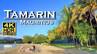 Tamarin beach  Mauritius in 4K 60fps HDR  UHD  Dolby Atmos 💖 The best places 👀 walking tour [upl. by Bartosch]