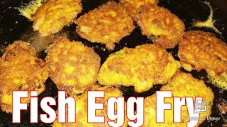 FISH EGG FRY Fish Egg Fry Delicious  Fish Egg recipes  Village cooking recipes fish egg dry fry [upl. by Lednek58]