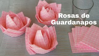 Como Fazer Rosas Perfeitas com Guardanapos [upl. by Anneuq]