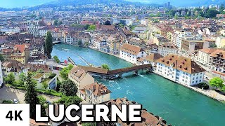 LUCERNE SWITZERLAND 4K  CITY TOUR 2021 [upl. by Chancellor]