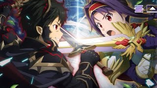 Demon King Kirito Vs Yuuki fight for Asuna Sword art Online Unleash King [upl. by Ahsal]