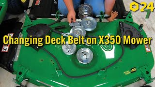 Deck Removal  John Deere Riding Mower Easy [upl. by Kippar]