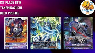 1st place Takemikazuchi Deck Profile  Digimon TCG BT17 [upl. by Argent]