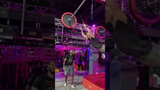 Ninja Warrior Athlete sleeping during obstacle ninjawarrior [upl. by Shelah]