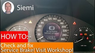 Service Brake Visit Workshop How to fix Mercedes SBC error c249f [upl. by Madelle]