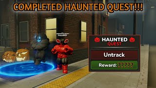 FINISHING HAUNTED QUEST IN ROBLOX GYM LEAGUE [upl. by Lamprey459]